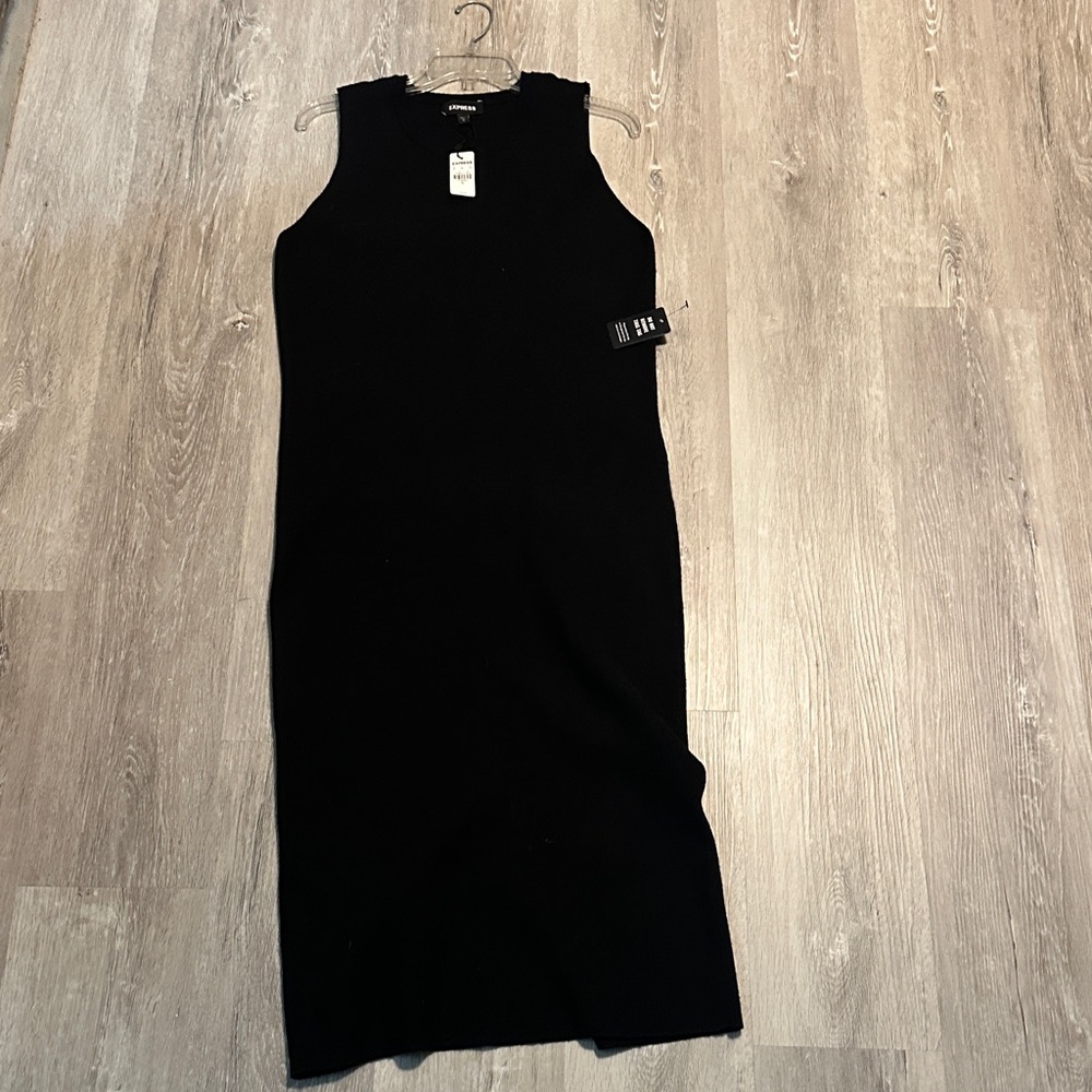 Express Black Midi Sweater Dress